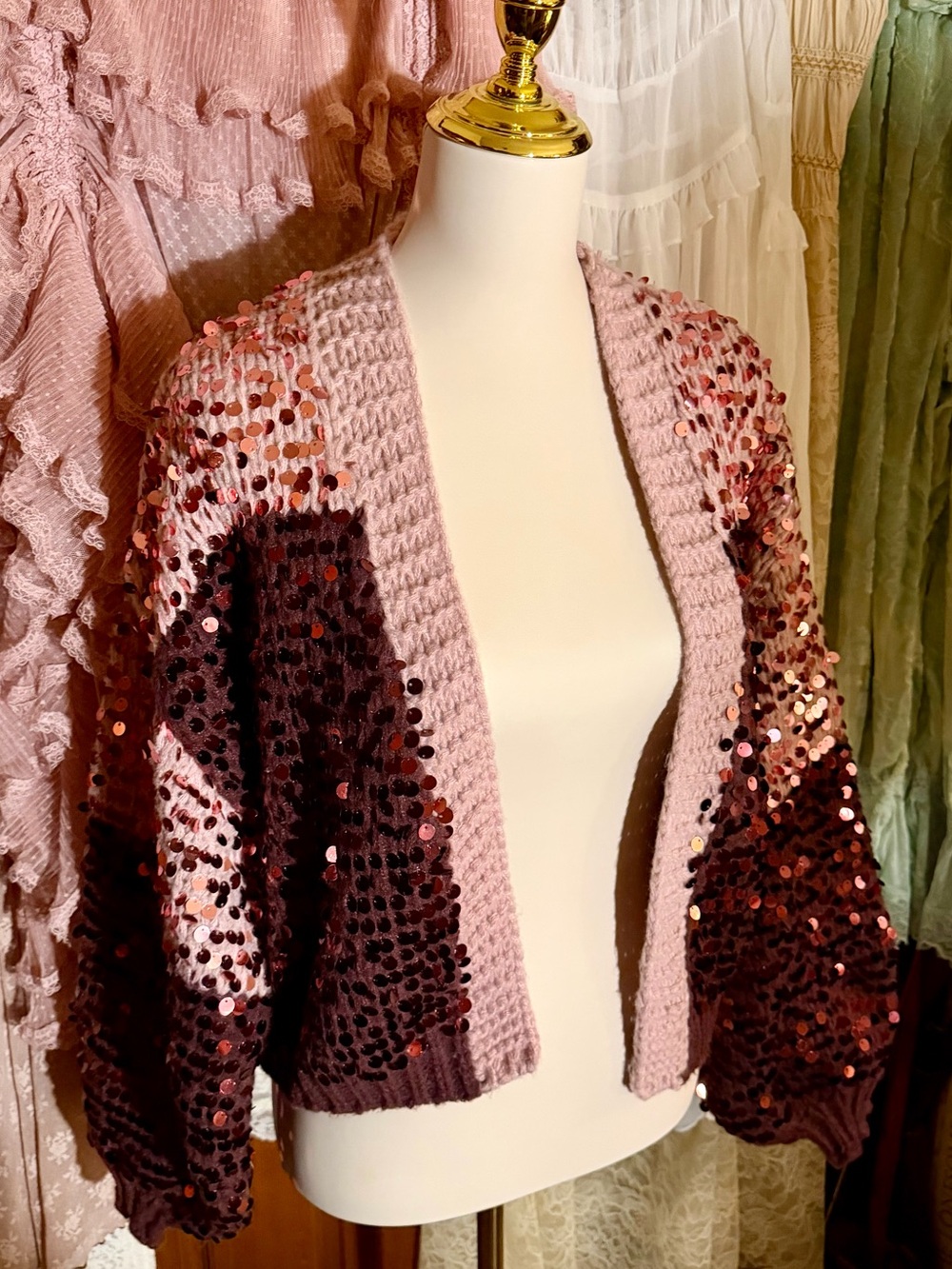 By Anthropologie Sequin Cardigan